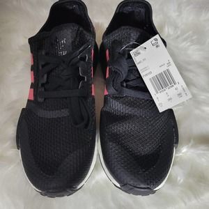 Adidas Originals mens Nmd_r1 Sneaker, Black/Signal Pink/White, 8.5 US Rare
